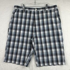 Linea Uomo Mens Plaid Shorts Size 44 Black Blue White NWOT
